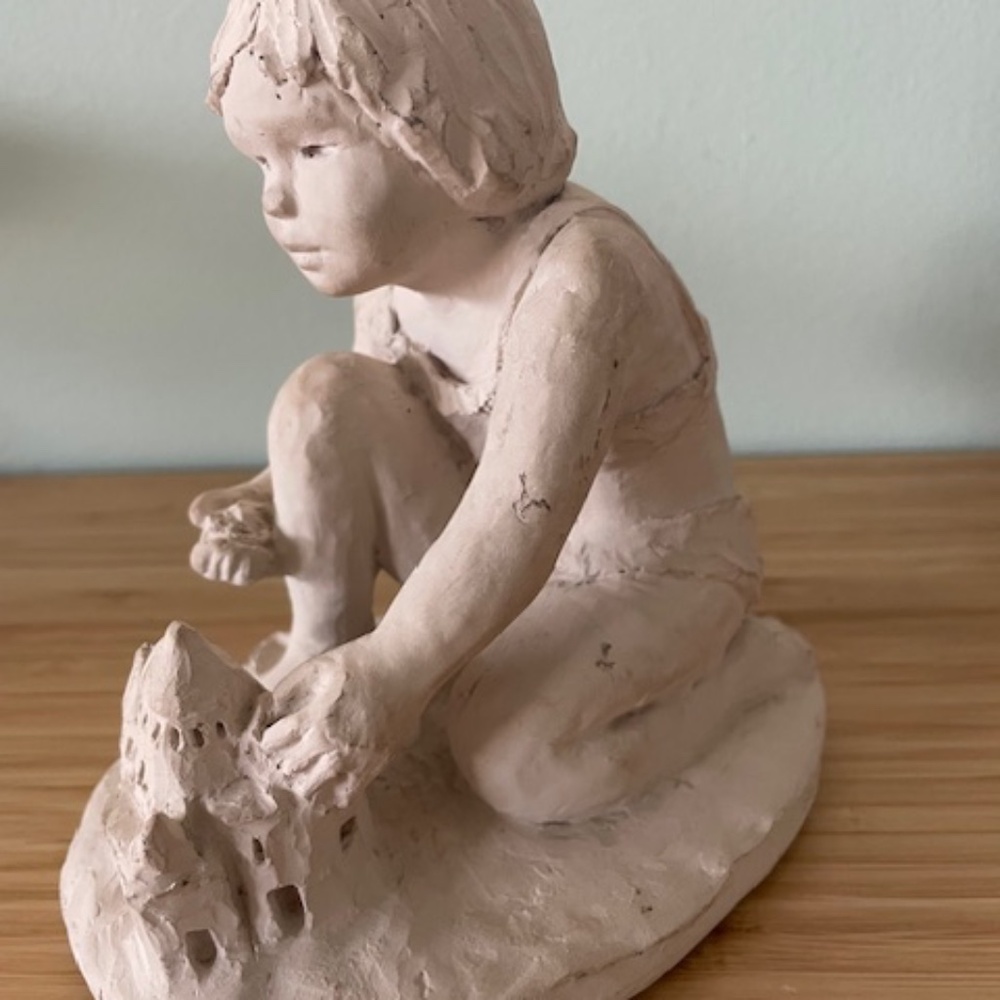 Figurine of Little Girl with Sand Castle